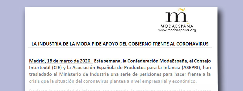 Coronavirus y Moda